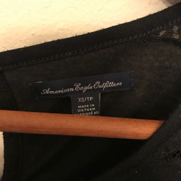 SOLD!!! AMERICAN EAGLE BLACK LACE TOP - Picture 4 of 4